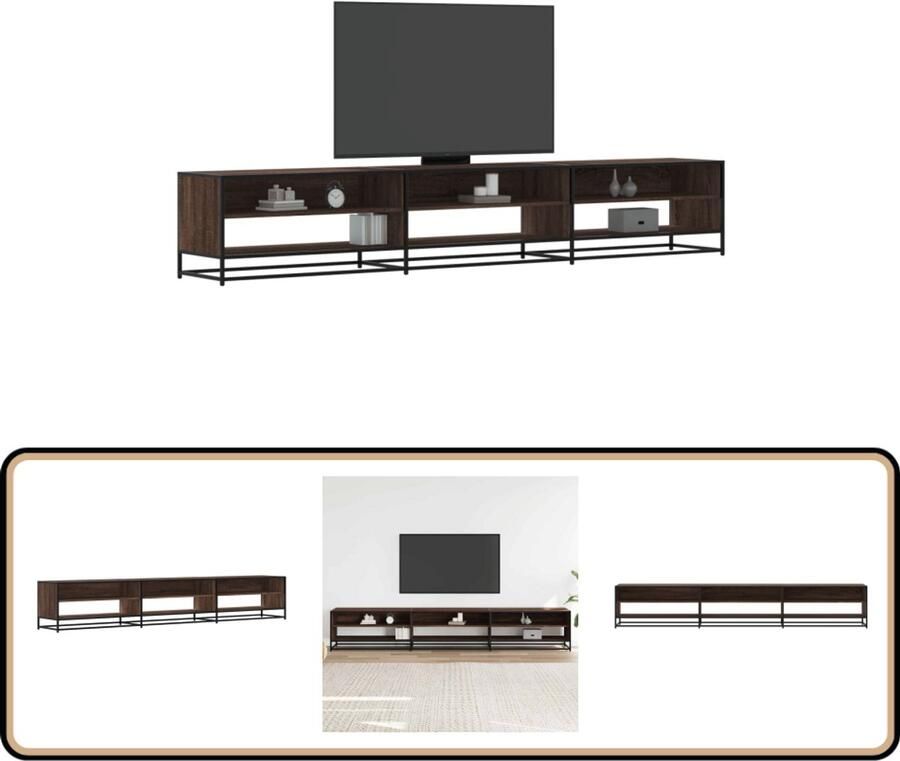 VidaXL Tv-meubel 270x40x46 cm Bruin Eiken Tv-meubel Tv-meubelen Tv Kast Opbergkast