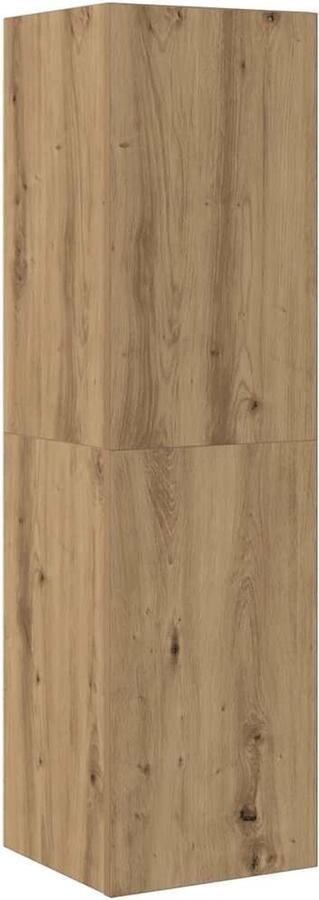 VidaXL Tv-meubel 30 5x30x110 cm bewerkt hout artisanaal eikenkleur