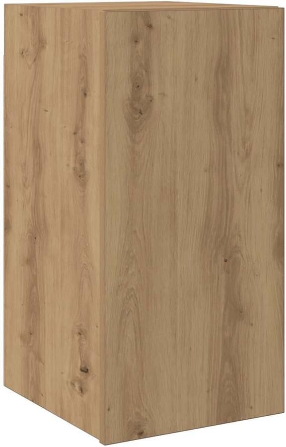 VidaXL Tv-meubel 30 5x30x60 cm bewerkt hout artisanaal eikenkleurig