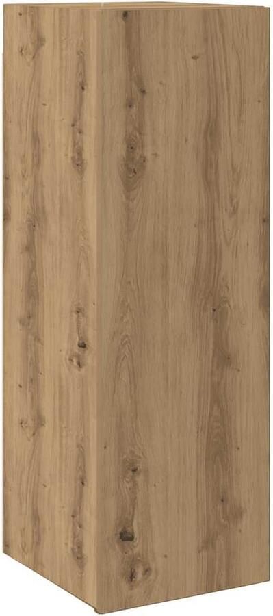 VidaXL Tv-meubel 30 5x30x90 cm Artisanaal Eiken Tv-kast Tv-kasten Tv-meubel Met LED-verlichting