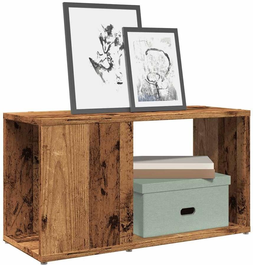 VidaXL Tv-meubel 60x24x32 cm Bewerkt hout Oud hout Tv-meubel Tv-kasten -Tv-standaard Tv-meubel
