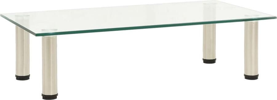 VidaXL Tv-meubel 60x35x17 cm Gehard glas Transparant Tv-meubel Glas Meubilair Design Tv-standaard Transparante Tv-standaard Media Kast Salontafel - Foto 2