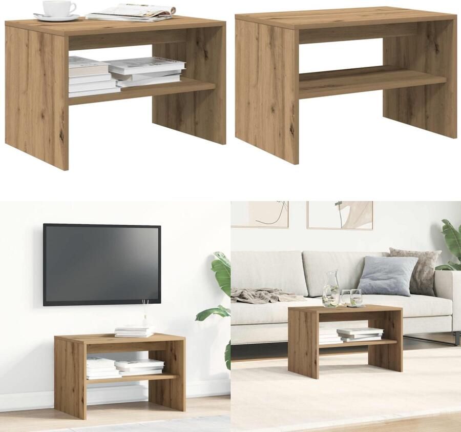 VidaXL Tv-meubel 60x40x40 cm bewerkt hout artisanaal eikenkleur TV-meubel TV-meubels -TV-meubel Televisiemeubel
