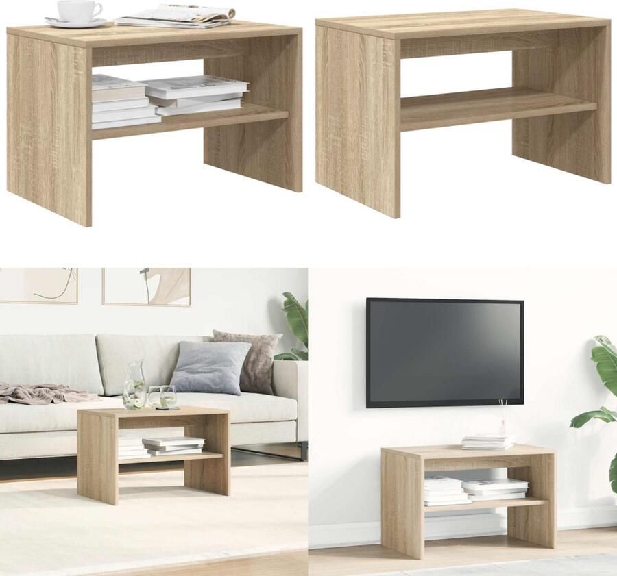 VidaXL Tv-meubel 60x40x40 cm bewerkt hout sonoma eikenkleurig TV-meubel TV-meubels -TV-meubel Televisiemeubel