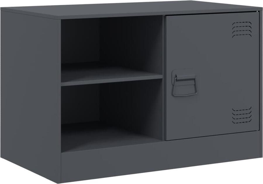VidaXL -Tv-meubel-67x39x44-cm-staal-antracietkleurig