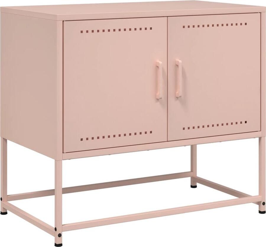 VidaXL Tv-meubel 68 5x39x60 5 cm staal roze