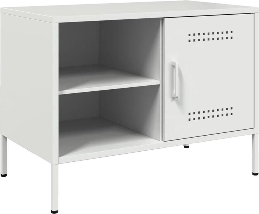 VidaXL Tv-meubel 68x39x50 5 cm staal wit