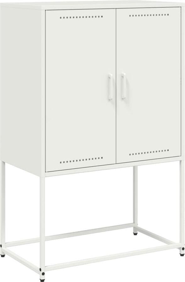 VidaXL Tv-meubel 68x39x60 5 cm staal wit - Foto 2