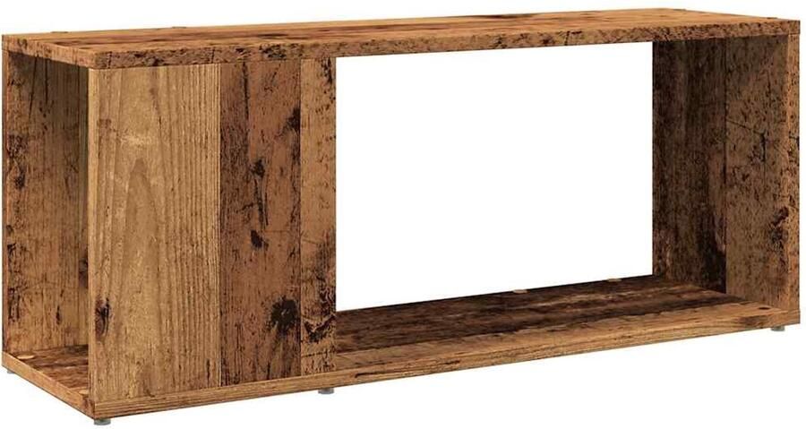 VidaXL Tv-meubel 80x24x32 cm Bewerkt hout Oud houtkleurig Tv-meubel Tv-kasten -Tv-standaard Tv-meubel