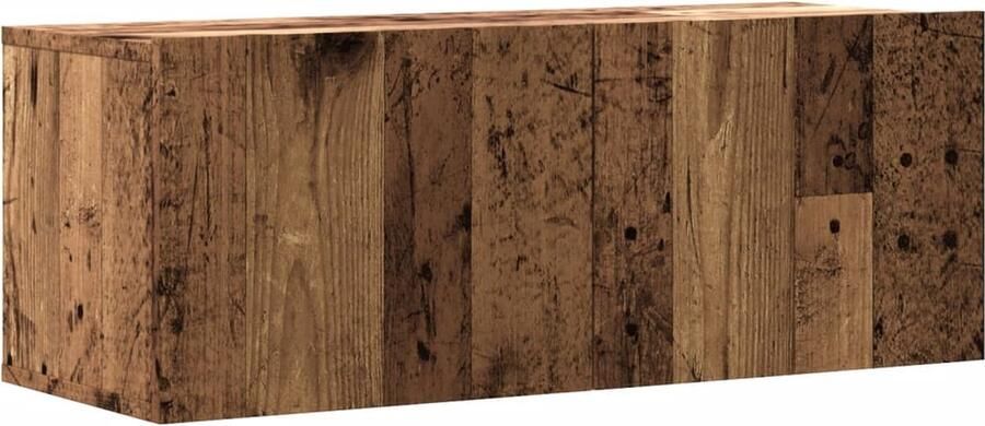 VidaXL Tv-meubel 80x30x30 cm Oud Houtkleurig Tv Wandmeubel Tv Kast Houten Tv Meubel Vintage Tv Meubel Salontafel