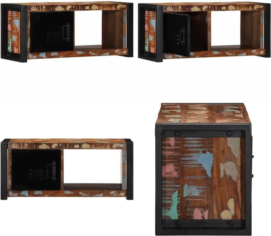 VidaXL Tv-meubel 80x30x35 cm massief gerecycled hout Tv-meubel Tv-kasten Tv-standaard Tv-meubel