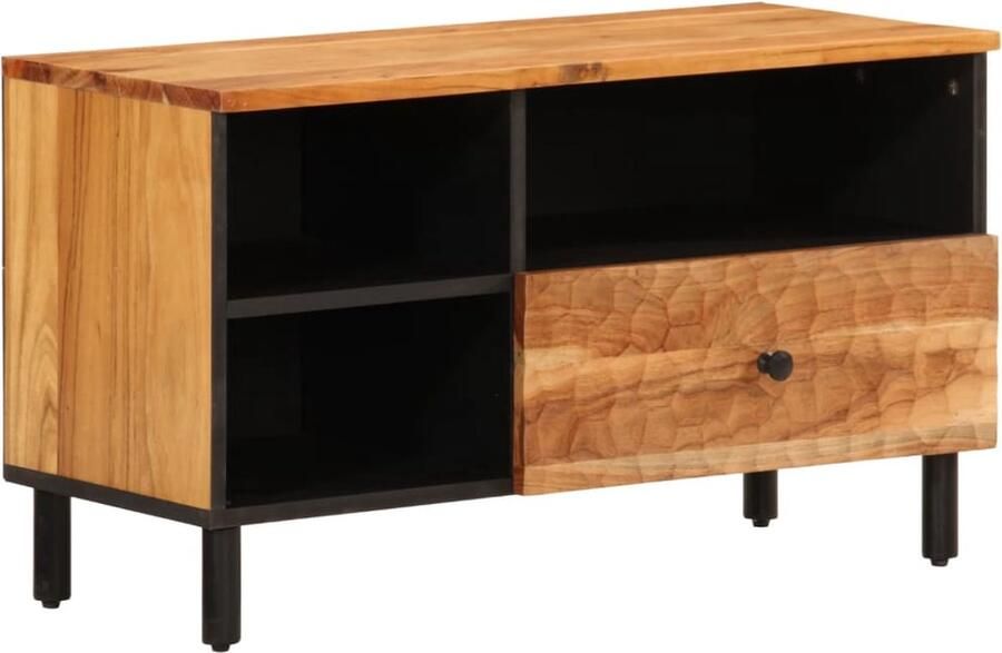 VidaXL Tv-meubel 80x33x46 cm massief acaciahout Tv Kast Salontafel Houten Tv-meubel Acacia Meubilair Bruin Tv-meubel