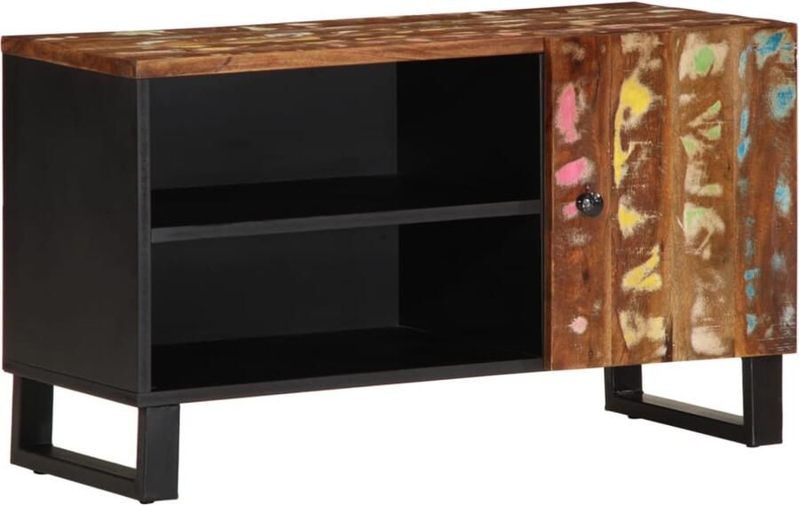 VidaXL -Tv-meubel-80x33x46-cm-massief-hout-gerecycled-en-bewerkt-hout - Foto 2