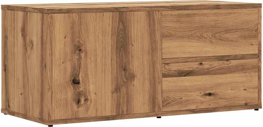 VidaXL Tv-meubel 80x34x35 5 cm bewerkt hout artisanaal eikenkleur - Foto 2