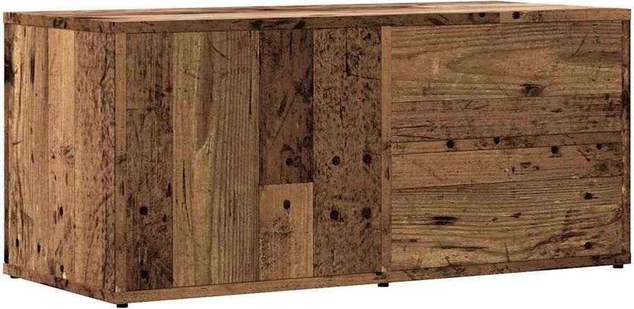 VidaXL Tv-meubel 80x34x35 5 cm bewerkt hout oud houtkleurig