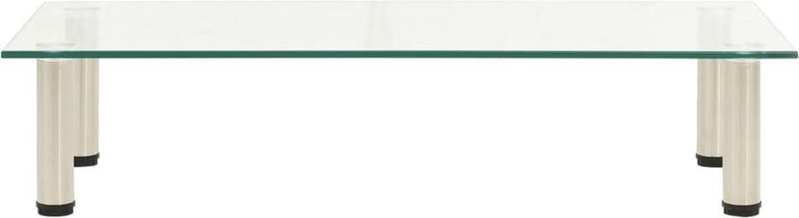 VidaXL Tv-meubel 80x35x17 cm Gehard glas Transparant Tv-meubel Glas Tv-meubel Transparante Tv-standaard Design Tv-meubel Modern Tv-meubel Livingroom Meubilair Interieurdecoratie Media Stand