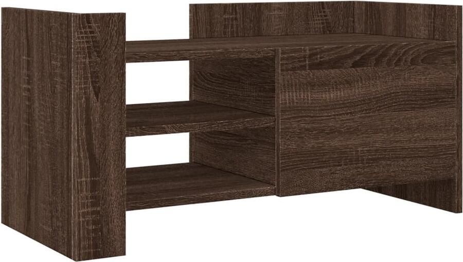 VidaXL Tv-meubel 80x35x40 cm bewerkt hout bruin eikenkleurig