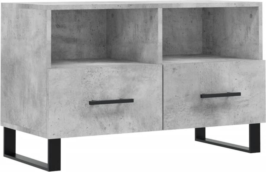 Prolenta Premium INFIORI Tv-meubel 80x36x50 cm bewerkt hout betongrijs - Foto 2