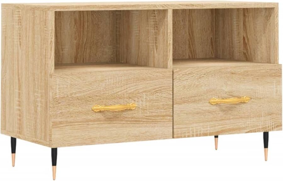 Prolenta Premium INFIORI Tv-meubel 80x36x50 cm bewerkt hout sonoma eiken - Foto 2