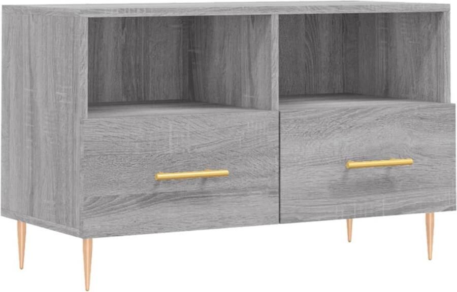 VidaXL Tv-meubel 80x36x50 cm Grijs Sonoma Eiken Tv Meubel Houten Tv Kast Tv Stand Salontafel Woonkamerdecoratie Grijze Tv Kast Sonoma Eiken