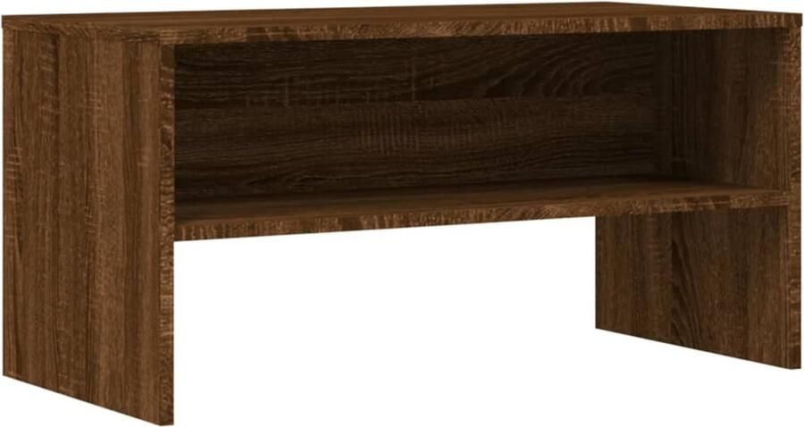 The Living Store vidaXL Tv-meubel 80x40x40 cm bewerkt hout bruin eikenkleur Tv-meubel Houten Tv-standaard Bruine Eiken Kleur Salontafel Living Room Furniture - Foto 2