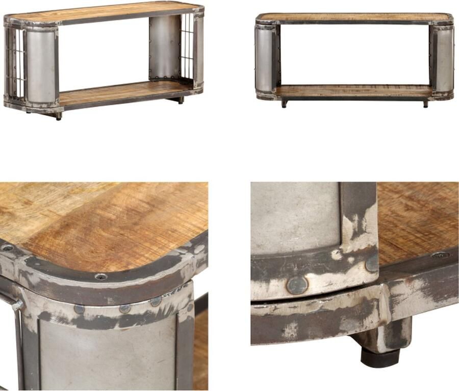 VidaXL Tv-meubel 90x30x40 cm massief mangohout Tv-kast Tv-kasten Televisiekast Televisiekasten