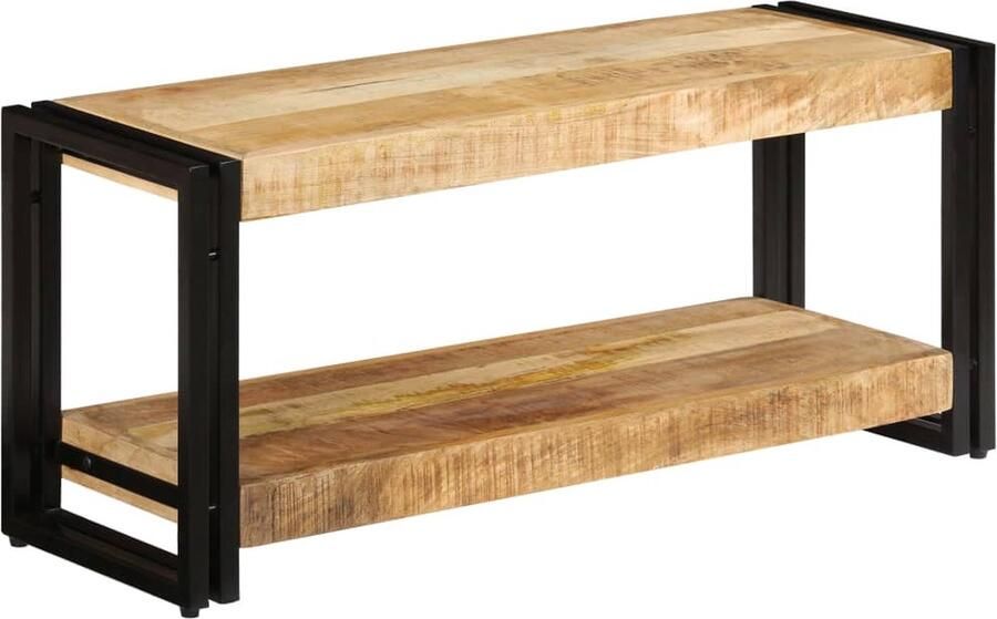 VidaXL Tv-meubel 90x30x40 cm massief mangohout Tv-meubel Salontafel Halkast Mangohouten Meubels Landelijk Interieur Vintage Meubelen Retro Meubilair Handmade Furniture Industrial Style - Foto 2