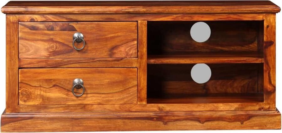 VidaXL Tv-meubel 90x30x40 cm massief sheeshamhout Houten Tv-kast Hifi-kast Sheeshamhout Meubilair Vintage Tv-stand Livingroom Furniture Entertainment Center