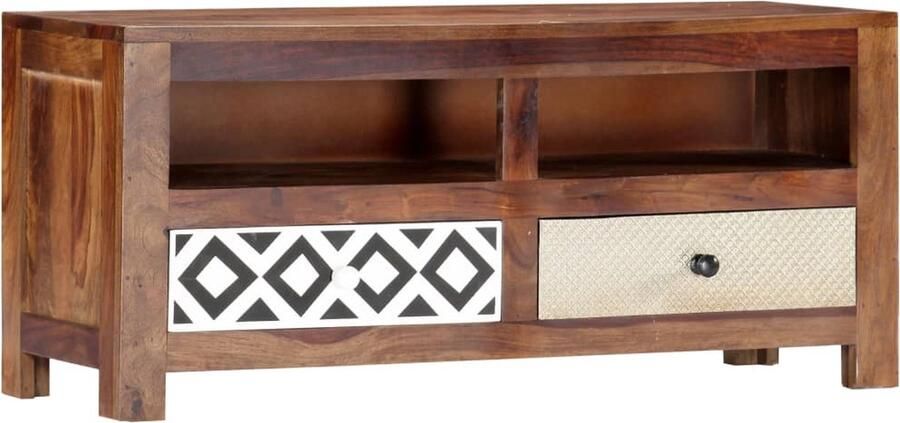 VidaXL Tv-meubel 90x30x40 cm massief sheeshamhout Tv Kast Houten Tv Kast Sheeshamhouten Tv Kast Tv Meubilair Livingroom Furniture Mediacabe - Foto 2