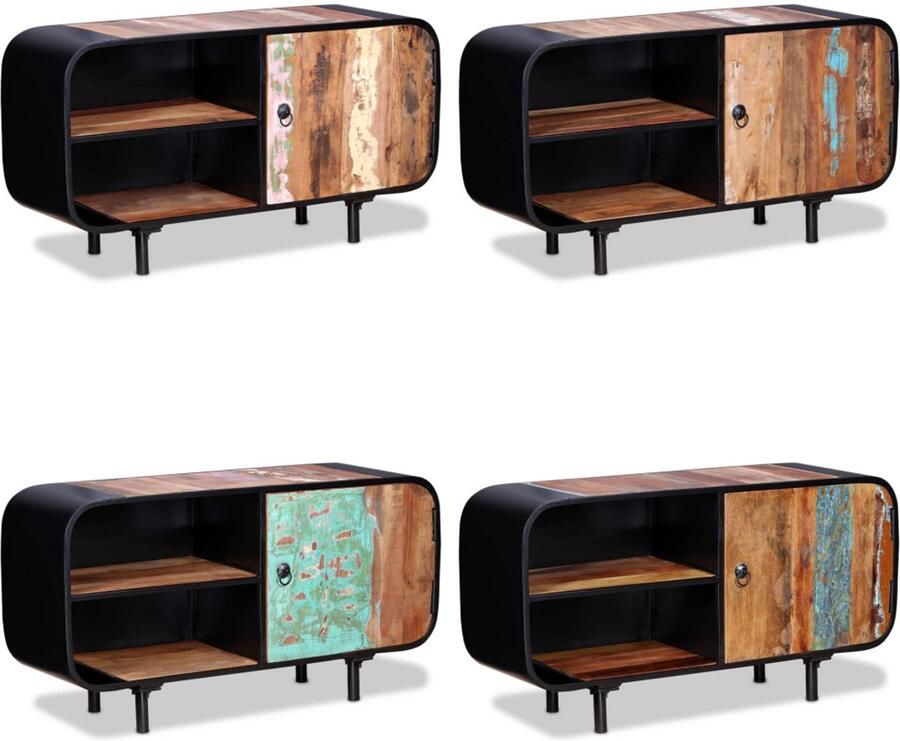 VidaXL Tv-meubel 90x30x48 cm gerecycled hout Tv-meubel Tv-meubels Tv-meubelen Tv-meubilair