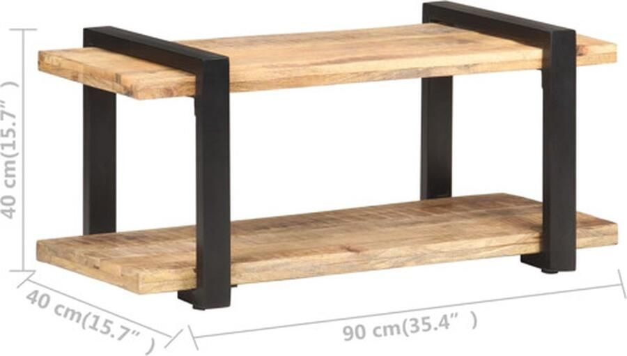 VidaXL -Tv-meubel-90x40x40-cm-ruw-mangohout - Foto 5