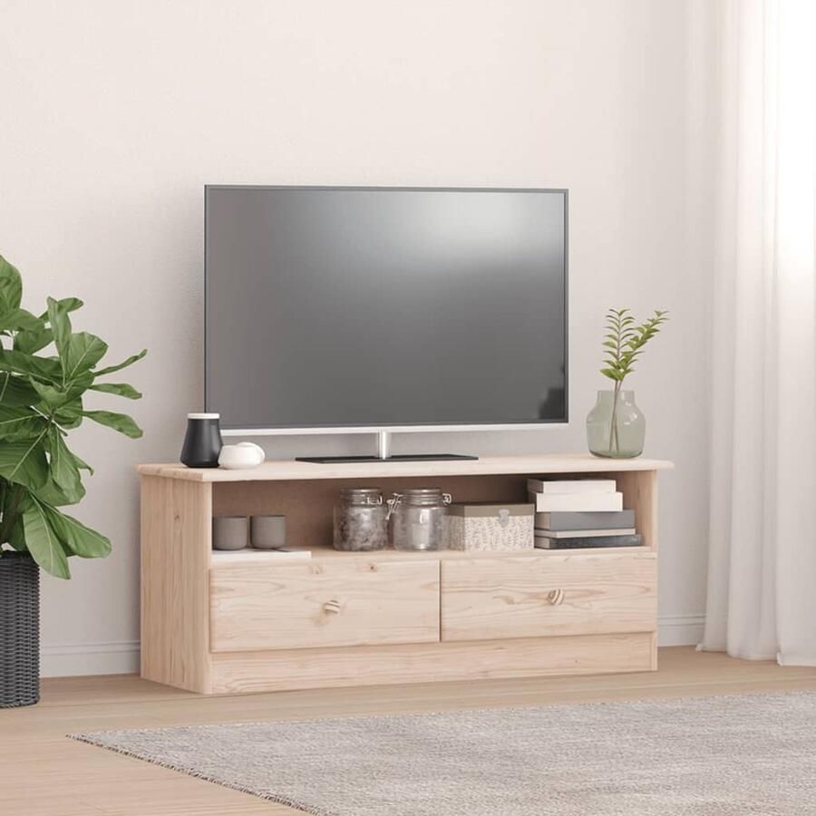 VidaXL TV-meubel ALTA 100x35x41 cm Grenenhout Tv Meubel Houten Tv Kast Grenenhout Tv Stand Tv Dressoir Opbergkast