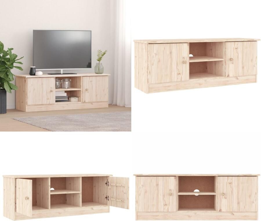 VidaXL TV-meubel ALTA 112x35x41 cm massief grenenhout Tv-meubel Tv-meubelen Tv Kast Opbergkast