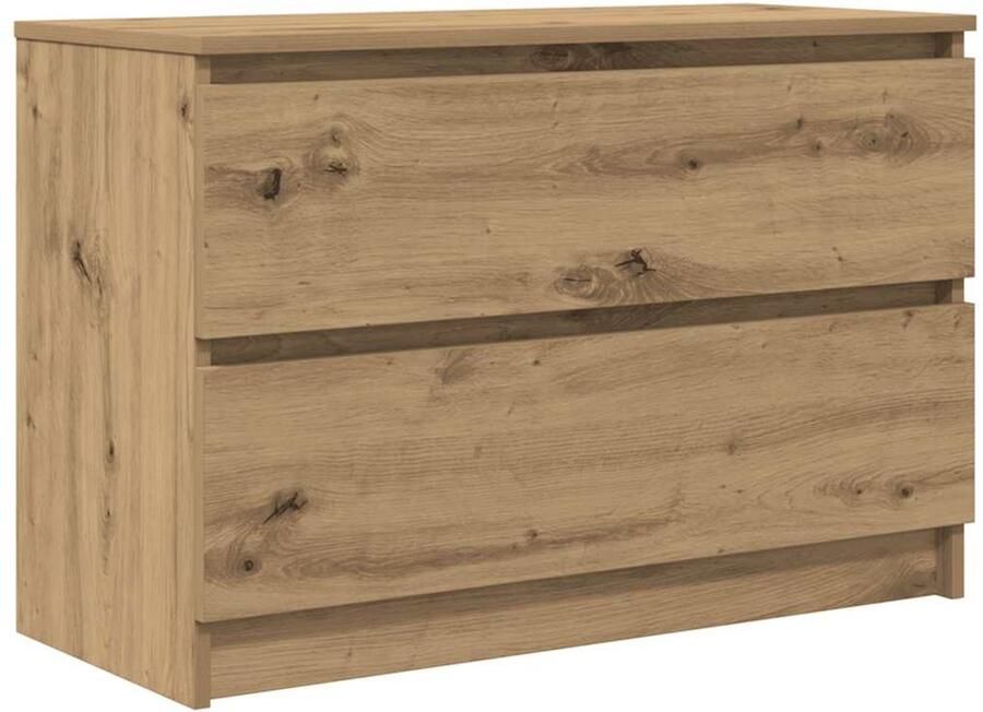 VidaXL Tv-meubel ambachtelijk 80x35x54cm spaanplaat grijs eikenkleurig
