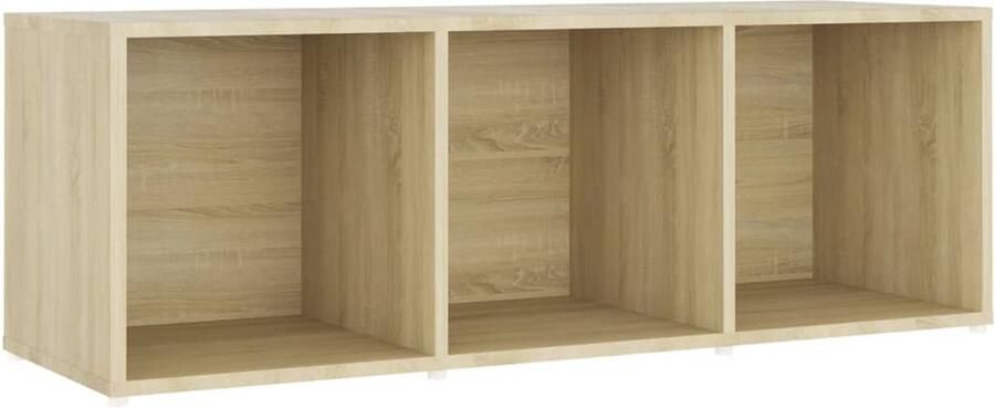 The Living Store vidaXL Tv Meubilair Televisiescherm Tv-meubel 107x35x37 cm bewerkt hout sonoma eikenkleurig Salontafel Houten Tv Stand Tv Kast