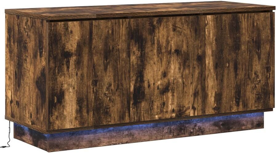 VidaXL TV-kast met LED Gerookt eiken 100 x 38 x 49 cm Bewerkt hout