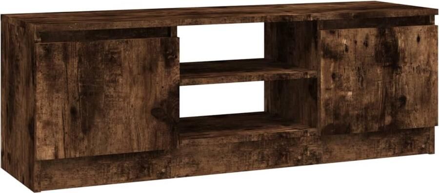 VidaXL Tv-meubel Gerookt Eiken 102x30x36 cm Tv Kast Tv Meubels Hifi Kasten Houten Tv Kast Bruine Tv Kast Vintage Tv Kast Gerookt Eiken