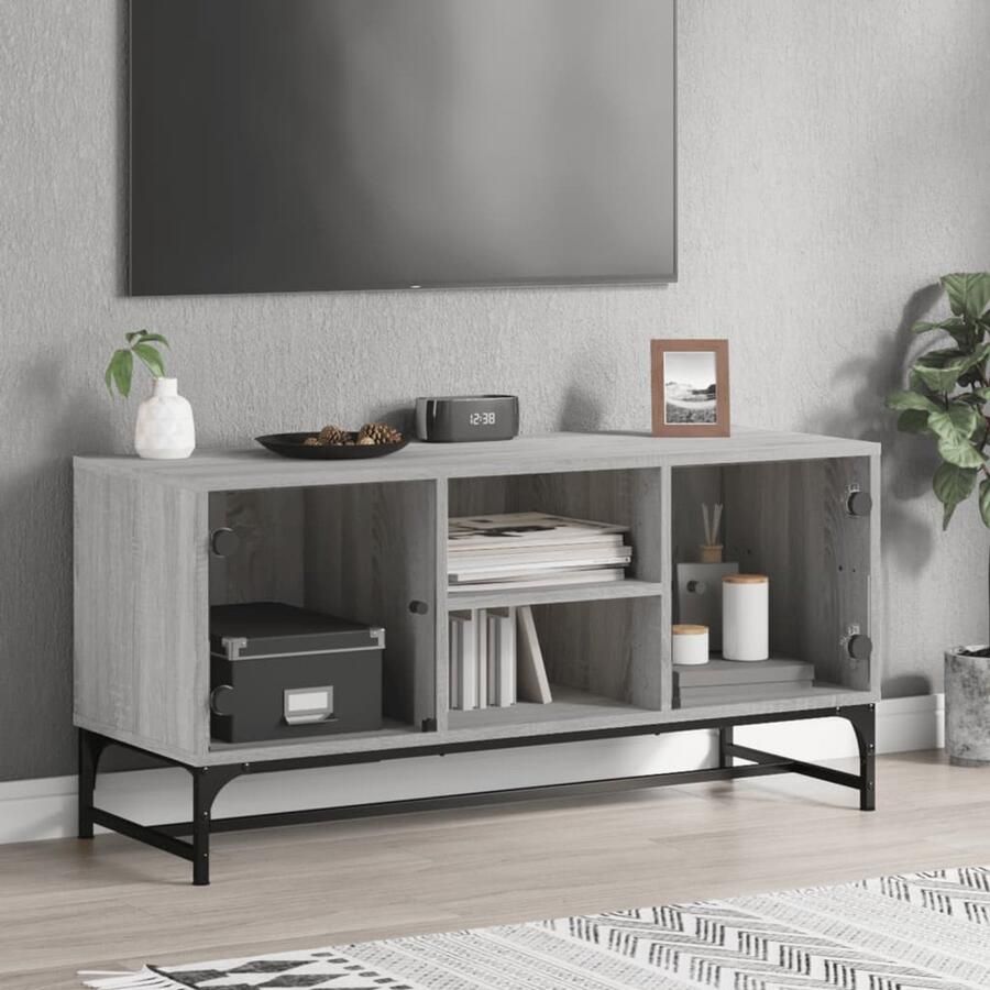 VidaXL Tv-meubel Grijs Sonoma Eiken 102x37x50 cm Tv Meubel Grijze Tv Kast Salontafel Houten Tv Stand Televisiescherm Meubilair
