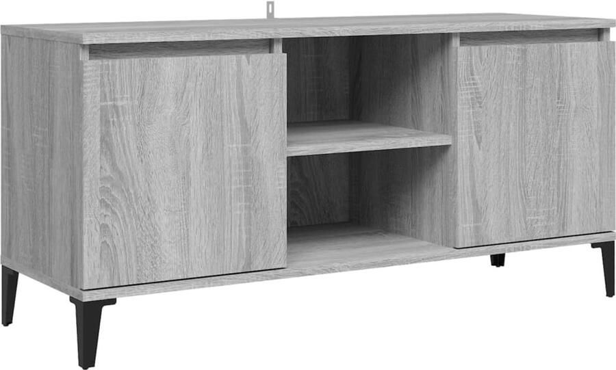 VidaXL Tv-meubel Grijs Sonoma Eiken 103 5x35x50 cm Tv-meubel Salontafel Houten Tv-standaard Grijze Tv-bank Media-console Entertainment Center Woonkamerinrichting Decoratief Tv-meubel Modern Tv-meubel Landelijke Tv-meubel
