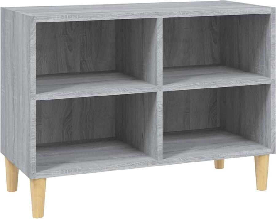 VidaXL Tv-meubel Grijs Sonoma Eiken 4 Vakken Tv Kast Salontafel Scandinavisch Design Grijze Tv Tafel Hout Tv Kast Media Kast