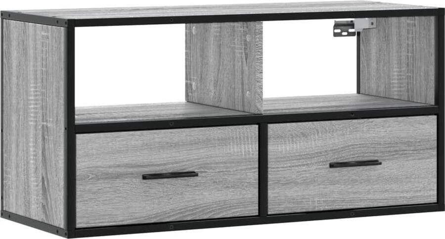 VidaXL Tv-meubel Grijs Sonoma Eiken 80x31x39 5 cm Tv-meubel Tv-meubelen Tv Kast Opbergkast