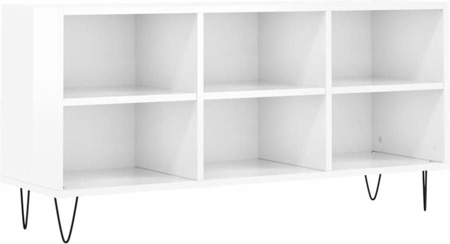 VidaXL Tv-meubel Hoogglans Wit 103 5x30x50 cm Tv Meubel Kast Opbergkast Woonkamer Slaapkamer