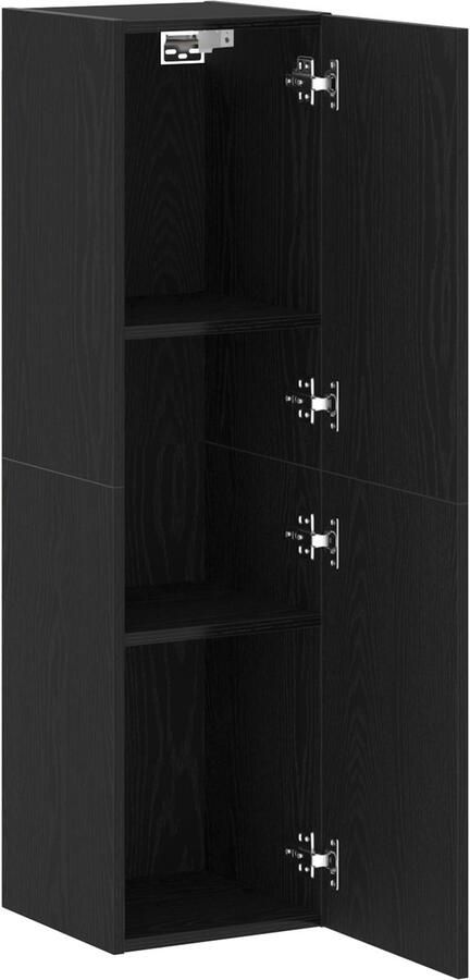 VidaXL TV-meubel in zwart eiken 30 5 x 30 x 110 cm gemaakt van samengesteld hout