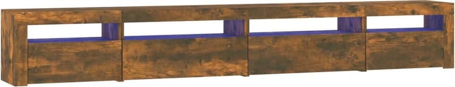 VidaXL Tv-meubel LED 270 cm Gerookt Eiken TV Meubel Tv Kast Led Tv Meubels Houten Tv Kast Bruine Tv Kast Modern Tv Meubel - Foto 2