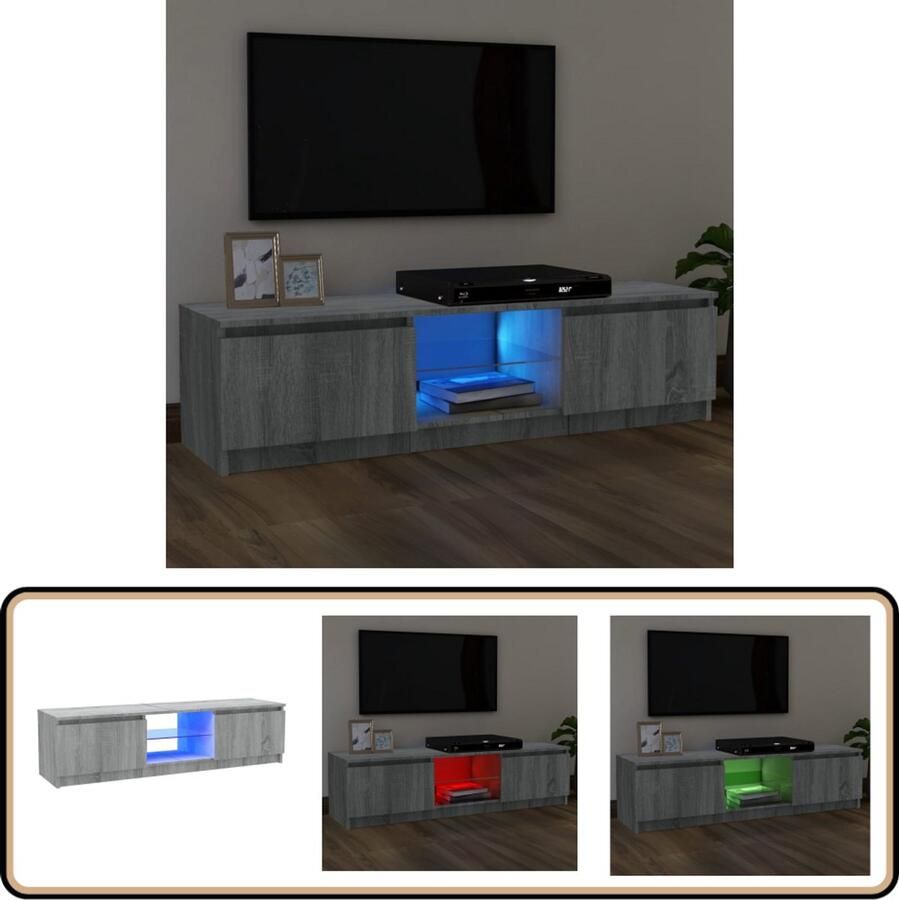 VidaXL Tv-meubel LED-verlichting 120x30x35 5 cm Tv Meubel Led Tv Meubel Tv Kasten Salon Meubilair Houten Tv Meubel
