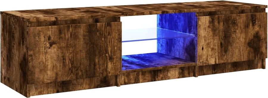 VidaXL -Tv-meubel-LED-verlichting-140x40x35 5-cm-gerookt-eikenkleurig - Foto 5
