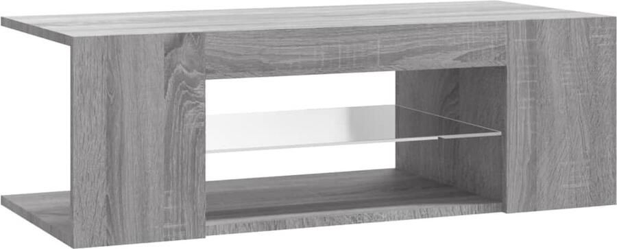 VidaXL Tv-meubel LED-verlichting Grijs Sonoma Eiken Tv Meubel Led Tv Kast Tv Stand Media Kast Salon Meubilair Houten Tv Kast Grijze Tv Kast