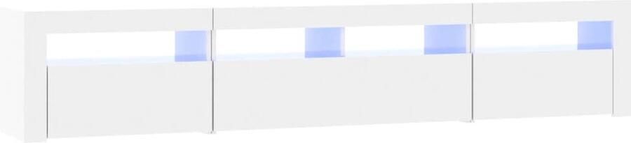 VidaXL Tv-meubel LED-verlichting Hoogglans Wit TV Meubel Tv Kast Led Tv Meubel Houten Tv Meubel Witte Tv Kast