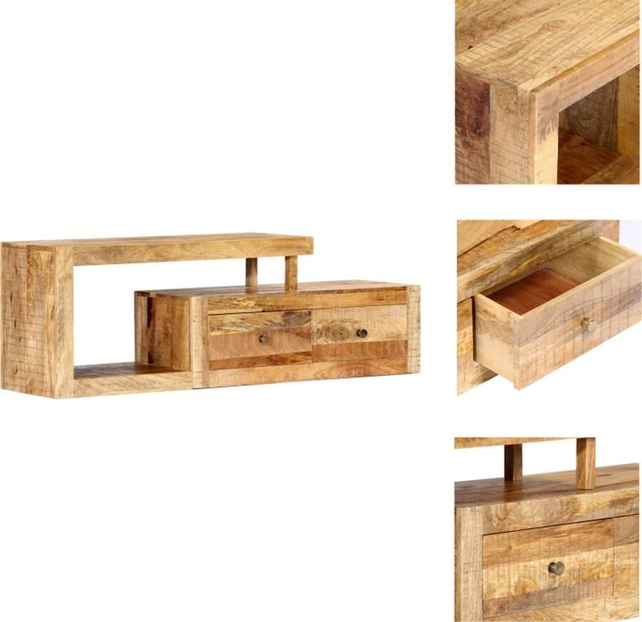 VidaXL Tv-meubel Mangohout Prachtig Tv-meubel 120x30x40cm Massief mangohout Kast
