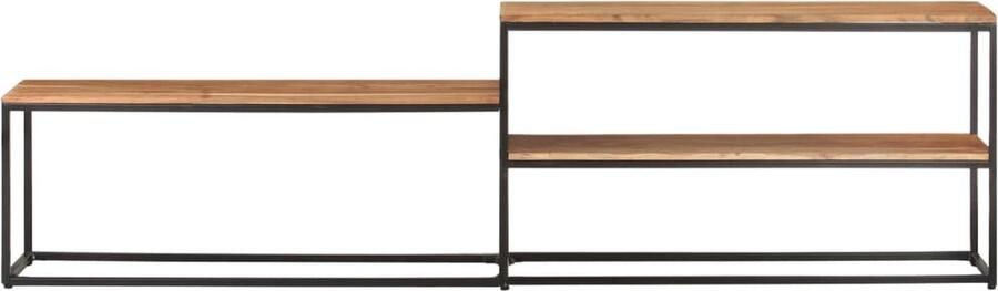 VidaXL Tv-meubel Massief acaciahout 180x30x50 cm Industriele Tv-kast Tv Meubel Acacia Hout Bruin Salontafel Woonkamer Decoratie